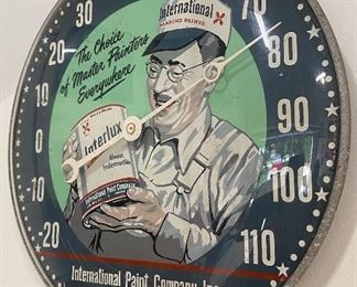 Interlux Paint International Paint Company Advertising Thermometer (Pam Clock Co.)