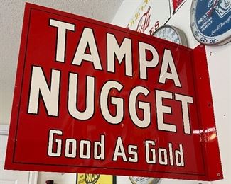 Embossed Double Sided Tampa Nugget Flange Sign