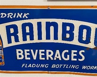"Drink Rainbow Beverages" Advertising Sign