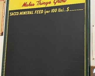 Sacco Farm Supplies Advertising Menu Board