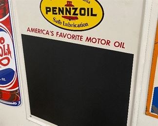 Penzoil Advertising Menu Board