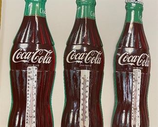 Figural Coca Cola Bottle Thermometers