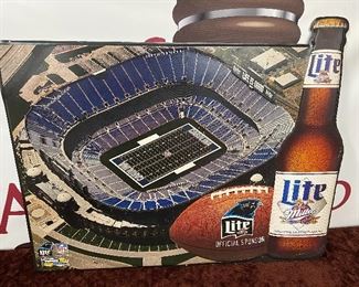 Lite Beer Carolina Panther Stadium Advertising Sign