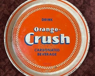 "Drink Orange Crush" Soda Advertising Tray