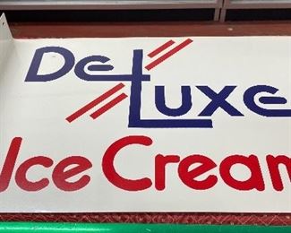 DeLuxe Ice Cream Double Sided Flange Sign
