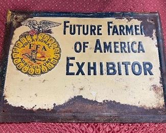 Future Farmers of America Exhibitor Sign