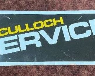 McCulloch Service Sign