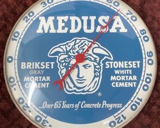 Medusa Concrete Advertising Thermometer (Pam Clock Company)