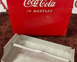 Old Cocoa Cola Cooler with Insert Tray