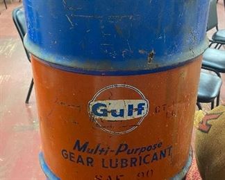 Old Gulf Gear Lubricant Drum