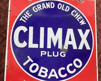 Porcelain Climax Plug Tobacco Sign