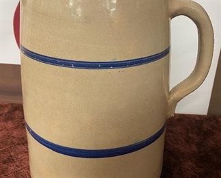 Stoneware Cobalt Banded Pitcher