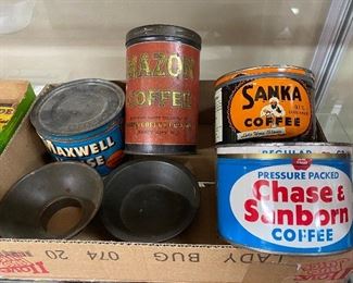 Old Coffee Advertising Cans