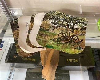 Hubbard Monument Asheboro, N.C. Advertising Fans