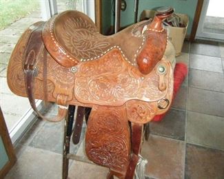 Billy Cook leather saddle.Great hand tooling.