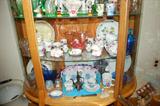 China cabinet full of items