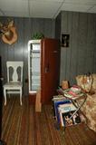 Vintage chair and regrigerator