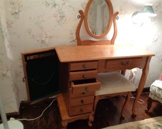 vintage dressing-jewelry table
