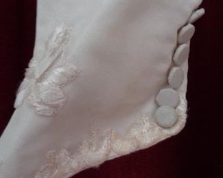 detail of wedding dress