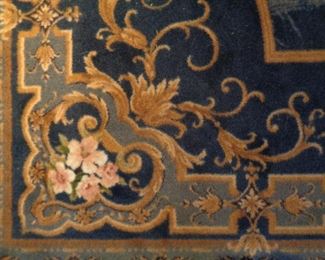 detail of nylon rug in library