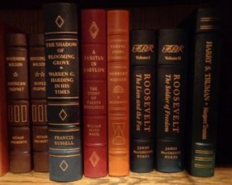 The Library of the Presidents by Easton Press, 47 volumes from George Washinton through Jimmy Carter, missing JFK