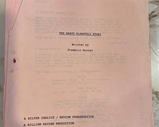 "The Beate Klarsfeld Story" Screenplay 