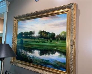 Peter Green Signed Golf Painting
