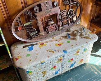 Country wall art and toy box 