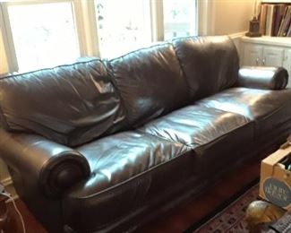 Three-seat leather sofa