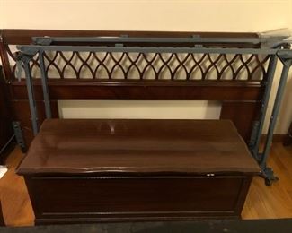 Vintage Mahogany Bed Frame / Trunk