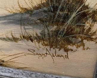 Signed Beach Painting (Signature Detail)