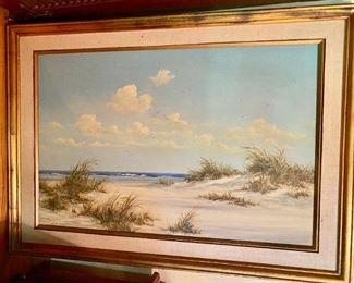 Signed Beach Painting