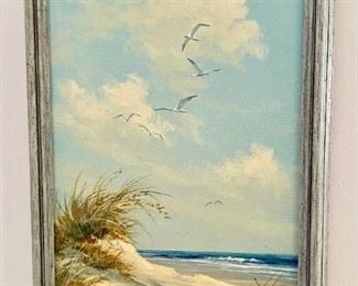 Signed Beach Painting