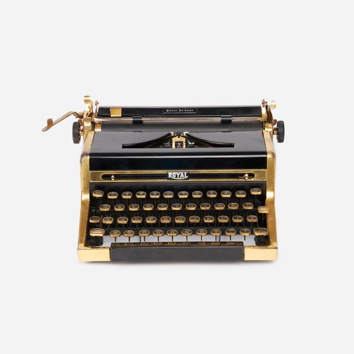 1: Royal "Quiet De Luxe" Gold-Plated Typewriter