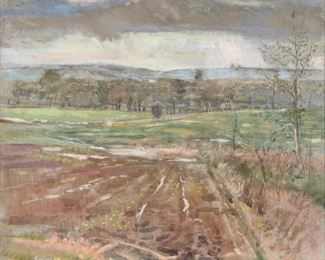 4: Robert Sudlow "Spring Rain" (1987) Oil on Canvas