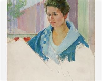 9: Agnes Millen Richmond "Self-Portrait" Oil on Canvas