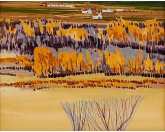 26: Buffalo Kaplinski "White Sparkle Ranch" Acrylic