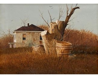 61: Ray Swanson (1937-2004) "Autumn Grass" Oil on Board