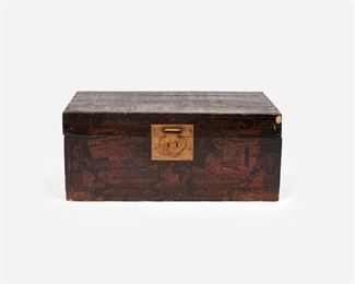 82: Chinese Lacquered Trunk, First Half 20th C.