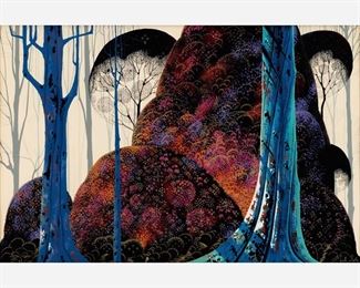 91: Eyvind Earle "Jewel Forest" Serigraph