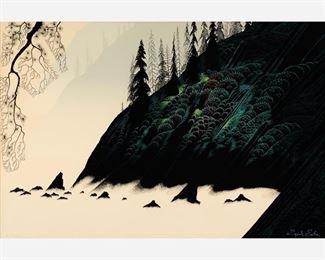 92: Eyvind Earle "Spruce, Redwood & Pine" Serigraph