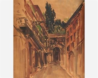 96: Gertrude Freyman (1901-1994) Watercolor, Rome (1965)