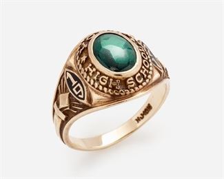 99: 1971 Garnet Class Ring for York Highschool, 10k