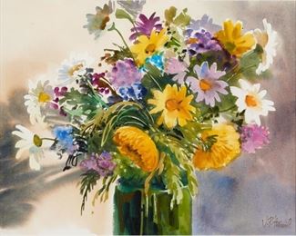 103: James Hamil (b. 1937) Watercolor Still Life