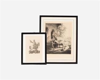 107: Two Reproduction Prints, after Rembrandt and Durer