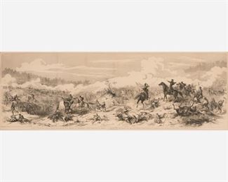 108: "Battle of Pittsburg Landing" Litho after Thomas Nast