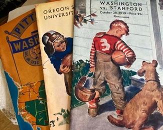 Huskies programs from 1939 football games-including homecoming with Stanford