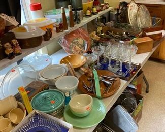 kitchen-just beginning-lots of Pyrex
