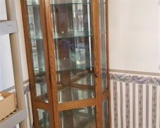 Corner lighted curio 76 high