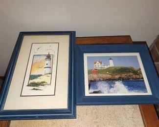 Framed Lighthouse Decor